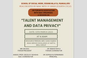 Session on Talent Management and Data Privacy